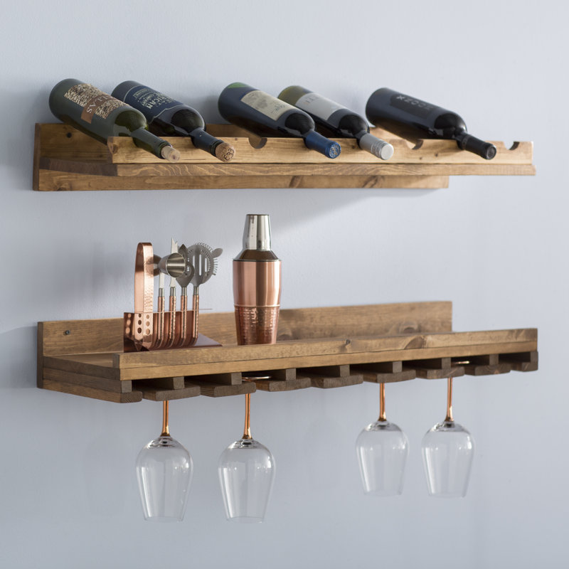 Berlyn 2 Piece 8 Bottle Wall Mounted Wine Rack Set & Reviews Joss & Main